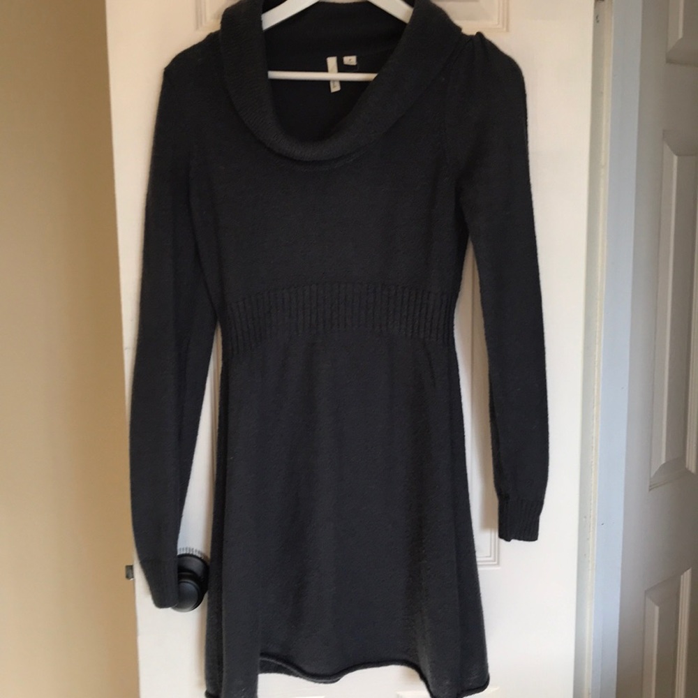 Gray frenchie sweater dress